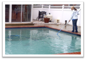ask the pool guy vacuum your pool