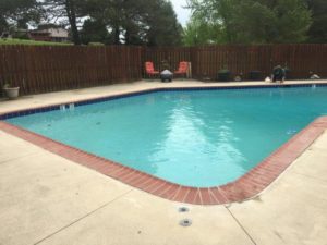 Ask the Pool Guy Backyard In-ground Swimming Pool Handrails steps