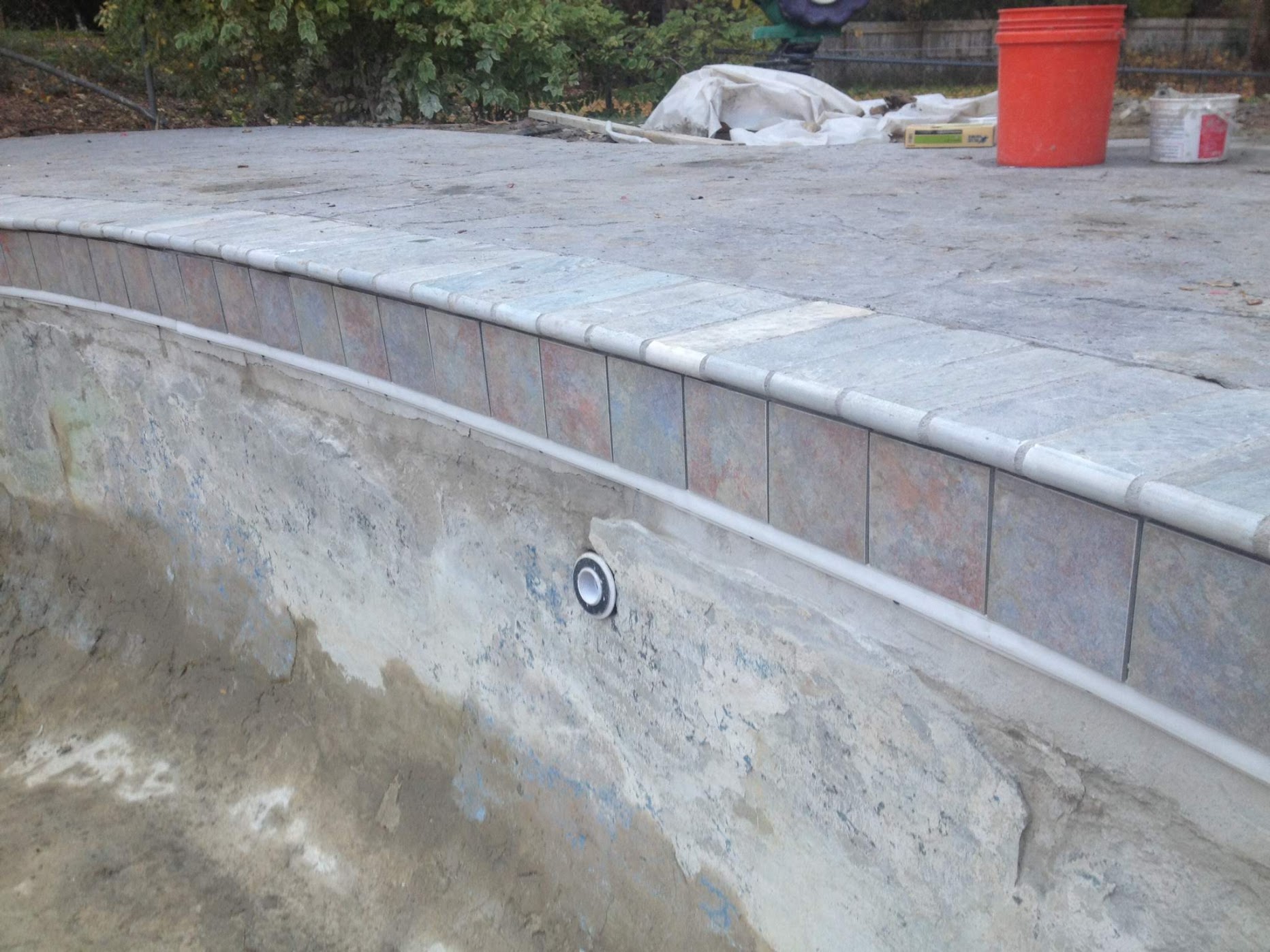 liner pool coping